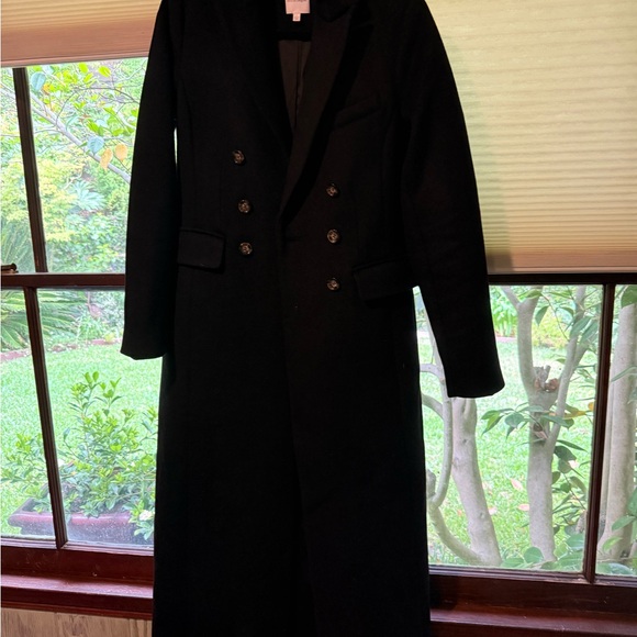 FAVORITE DAUGHTER Simon Black Trench Coat S - Picture 4 of 5